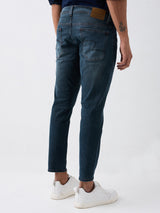 Men Jeans Slim Fit Green Mid Rise