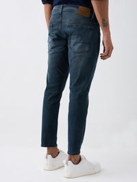Men Jeans Slim Fit Green Mid Rise