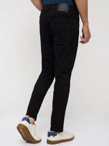 Men Kano Jeans Slim Fit Black Mid Rise