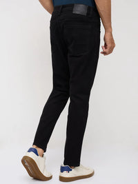 Men Kano Jeans Slim Fit Black Mid Rise