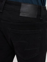 Men Kano Jeans Slim Fit Black Mid Rise