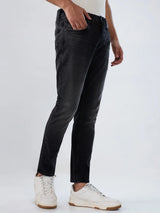 Men Kano Jeans Slim Fit Black Mid Rise