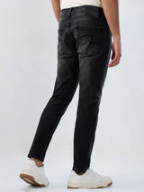 Men Kano Jeans Slim Fit Black Mid Rise