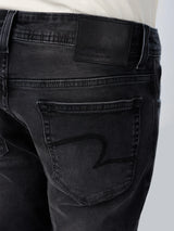 Men Kano Jeans Slim Fit Black Mid Rise