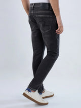 Men Kano Jeans Slim Fit Black Mid Rise