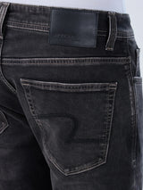 Men Kano Jeans Slim Fit Black Mid Rise