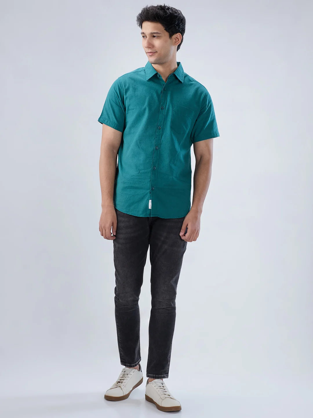 Men Kano Jeans Slim Fit Black Mid Rise