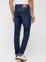 Men Kano Jeans Slim Fit Dark Blue Mid Rise