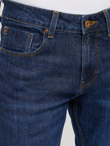 Men Kano Jeans Slim Fit Dark Blue Mid Rise
