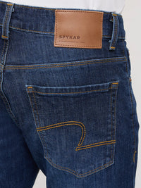 Men Kano Jeans Slim Fit Dark Blue Mid Rise