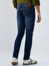 Men Kano Jeans Slim Fit Dark Blue Mid Rise