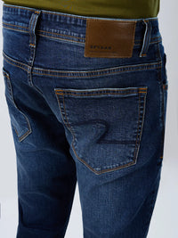 Men Kano Jeans Slim Fit Dark Blue Mid Rise