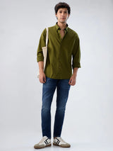 Men Kano Jeans Slim Fit Dark Blue Mid Rise