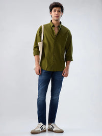 Men Kano Jeans Slim Fit Dark Blue Mid Rise