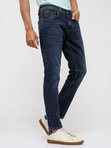 Men Kano Jeans Slim Fit Dark Blue Mid Rise