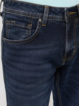 Men Kano Jeans Slim Fit Dark Blue Mid Rise