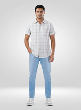 Men Kano Jeans Slim Fit Ice Blue Mid Rise