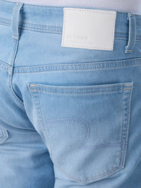 Men Kano Jeans Slim Fit Ice Blue Mid Rise