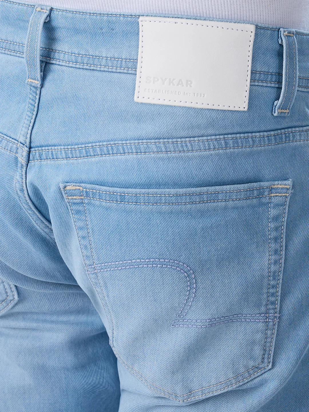 Men Kano Jeans Slim Fit Ice Blue Mid Rise