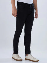 Men Kano Jeans Slim Fit Black Mid Rise