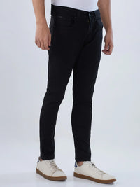 Men Kano Jeans Slim Fit Black Mid Rise