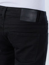 Men Kano Jeans Slim Fit Black Mid Rise