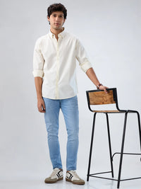 Men Jeans Slim Fit Light Blue Mid Rise