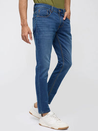 Men Kano Jeans Slim Fit Mid Blue Mid Rise