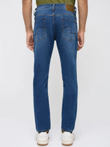 Men Kano Jeans Slim Fit Mid Blue Mid Rise