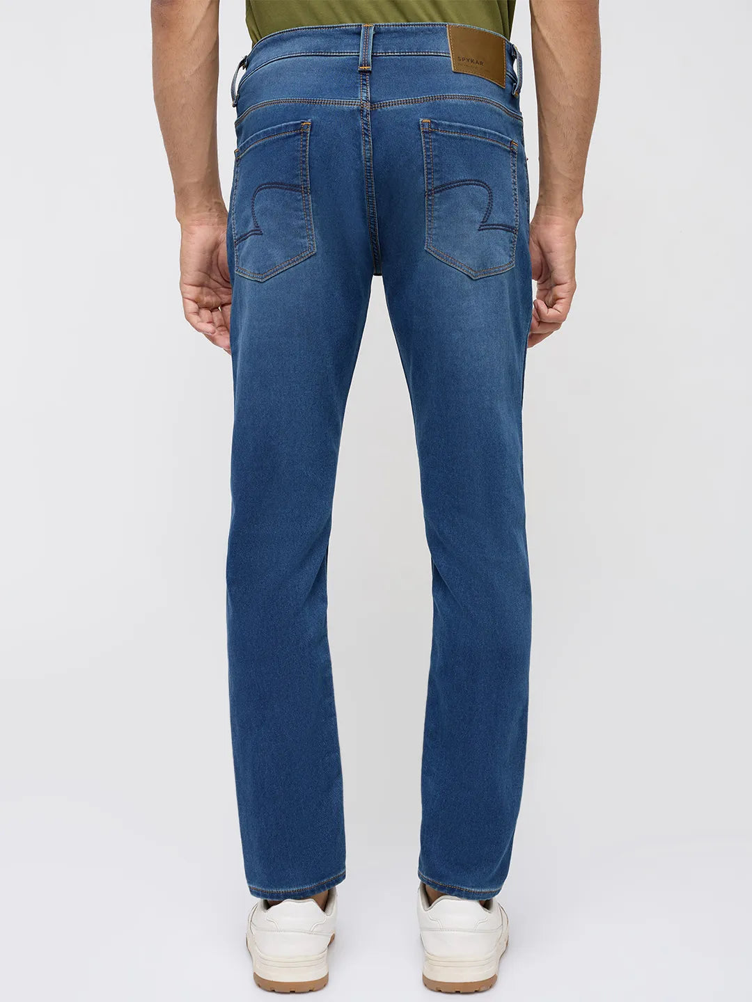 Men Kano Jeans Slim Fit Mid Blue Mid Rise