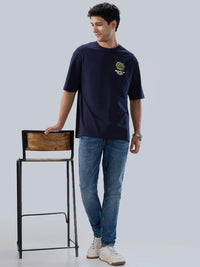 Men Jeans Slim Fit Mid Blue Mid Rise