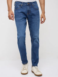 Men Kano Jeans Slim Fit Mid Blue Mid Rise