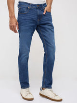 Men Kano Jeans Slim Fit Mid Blue Mid Rise