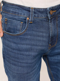 Men Kano Jeans Slim Fit Mid Blue Mid Rise