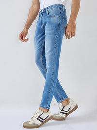 Men Kano Jeans Slim Fit Mid Blue Mid Rise