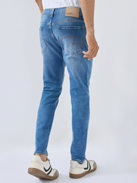 Men Kano Jeans Slim Fit Mid Blue Mid Rise