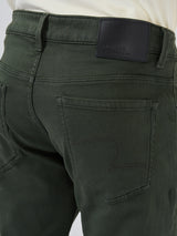 Men Kano Jeans Slim Fit Green Mid Rise