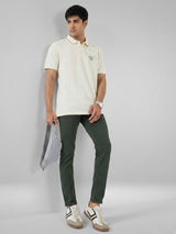 Men Kano Jeans Slim Fit Green Mid Rise