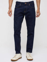 Men Kano Jeans Slim Fit Blue Mid Rise