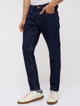 Men Kano Jeans Slim Fit Blue Mid Rise