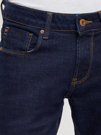 Men Kano Jeans Slim Fit Blue Mid Rise