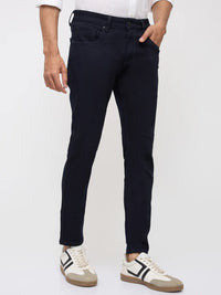 Men Kano Jeans Slim Fit Blue Mid Rise