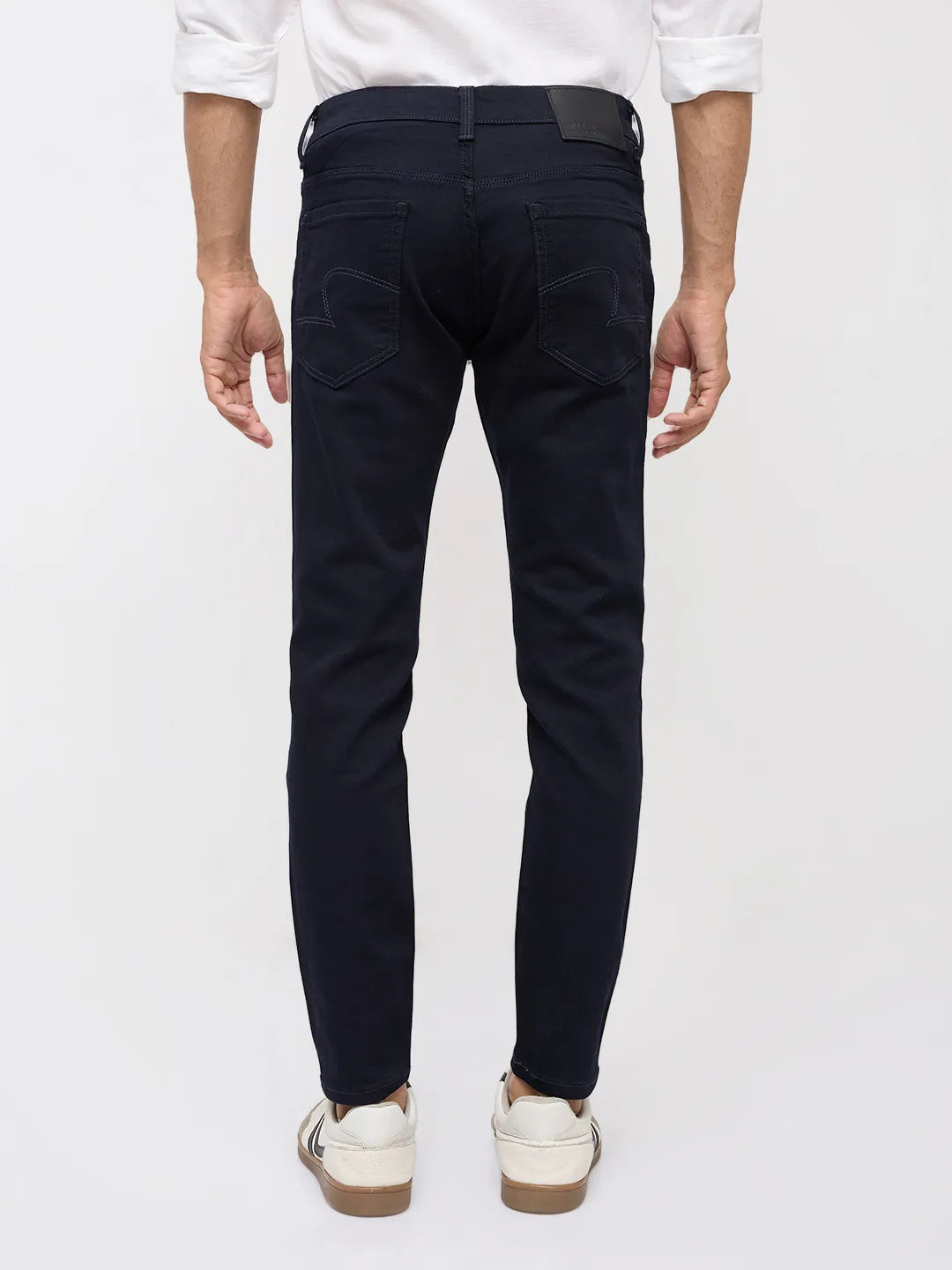 Men Kano Jeans Slim Fit Blue Mid Rise