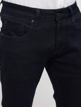 Men Kano Jeans Slim Fit Blue Mid Rise
