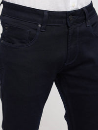 Men Kano Jeans Slim Fit Blue Mid Rise