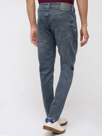 Men Kano Jeans Slim Fit Grey Mid Rise