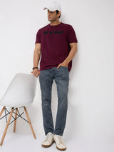 Men Kano Jeans Slim Fit Grey Mid Rise
