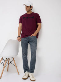 Men Kano Jeans Slim Fit Grey Mid Rise
