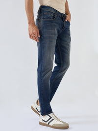 Men Kano Jeans Slim Fit Vintage Blue Mid Rise