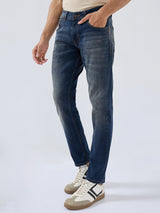 Men Kano Jeans Slim Fit Vintage Blue Mid Rise